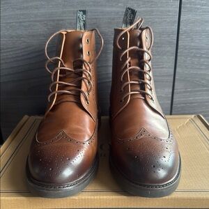 Polo Ralph Lauren Brown Leather Brogue Boots
